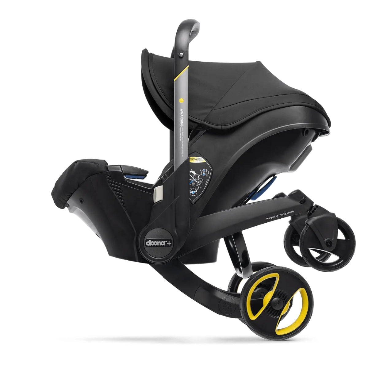 Doona Infant Car Seat & Stroller Travel System - Nitro Black - Safe & Comfortable from Day One