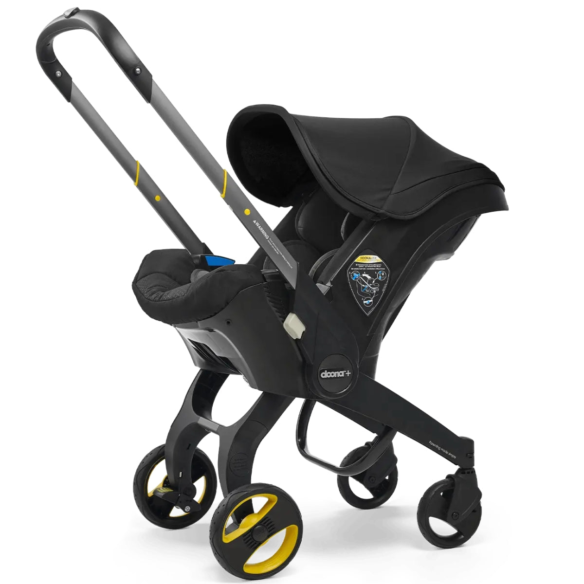Doona Infant Car Seat & Stroller Travel System - Nitro Black - Perfect for Travel & Everyday Life
